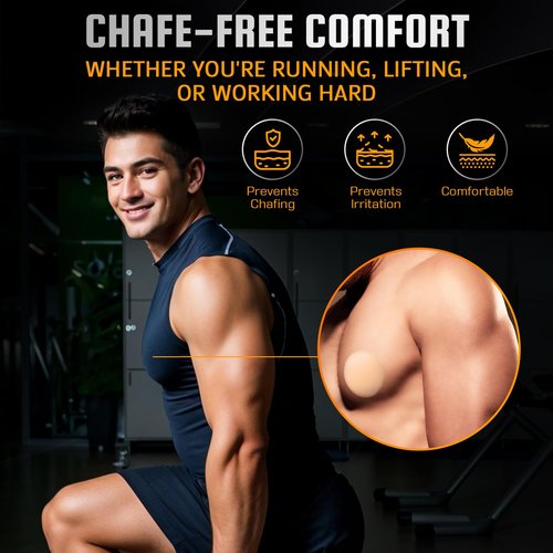 Iron Cover Reusable Nipple Cover for Men - Anti-Chafing Gyno Silicone Guards - Ideal for Gynecomastia and Comfort - Seamless Invisible Design for Sports, Exercise, Everyday Use