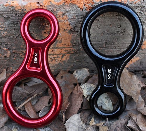 CdyBox 35KN Figure 8 Descender Belay Device Rock Mountain Climbing Gear