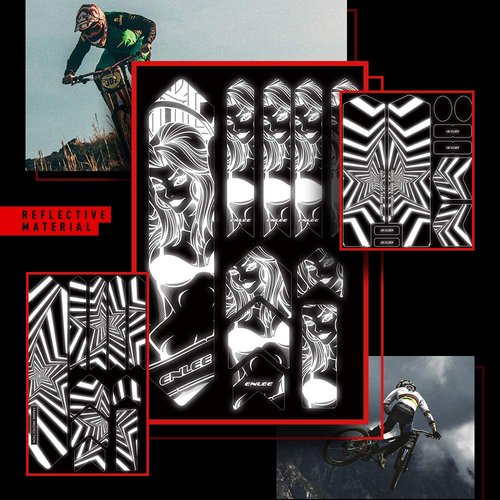 SIUKE Bicycle Frame Guard Reflective Bike Frame Stickers Mountain Bike Scratch Resistant Frame Protector Removable Sticker Road Bicycle Frame Adhesive Guard Cover