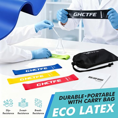 GHCTFE 100PCS Bulk Resistance Bands, Gift for Group Members Workouts, Schools, Gyms & Recovery Training with Storage Bags, Professional Exercise Bands for Yoga, Pilates & Team Fitness for Legs & Arms