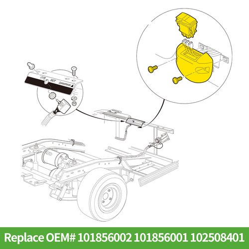 10L0L Golf Cart Forward Reverse Switch with Housing for Electric Club Car DS Precedent Onward Tempo, Replace OEM 101856002 101856001 102508401