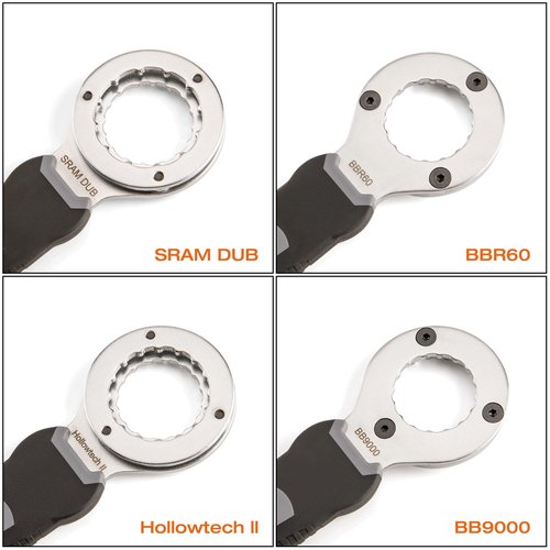 Super B Bicycle Bottom Bracket Tool - Compatible with Shimano Hollowtech II,BB9000, BBR60and SRAM Dub Bottom Brackets- Removing Bike Bottom Brackets for Bicycle Repair and Maintenance (TB-BB42)