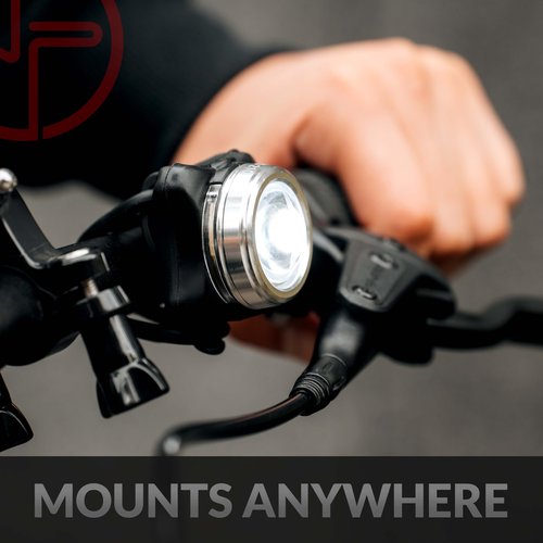 NP NIGHT PROVISION Universal Bike Light Mount Adjustable Slotted Rubber Bike Mounting Straps (2 Pack)