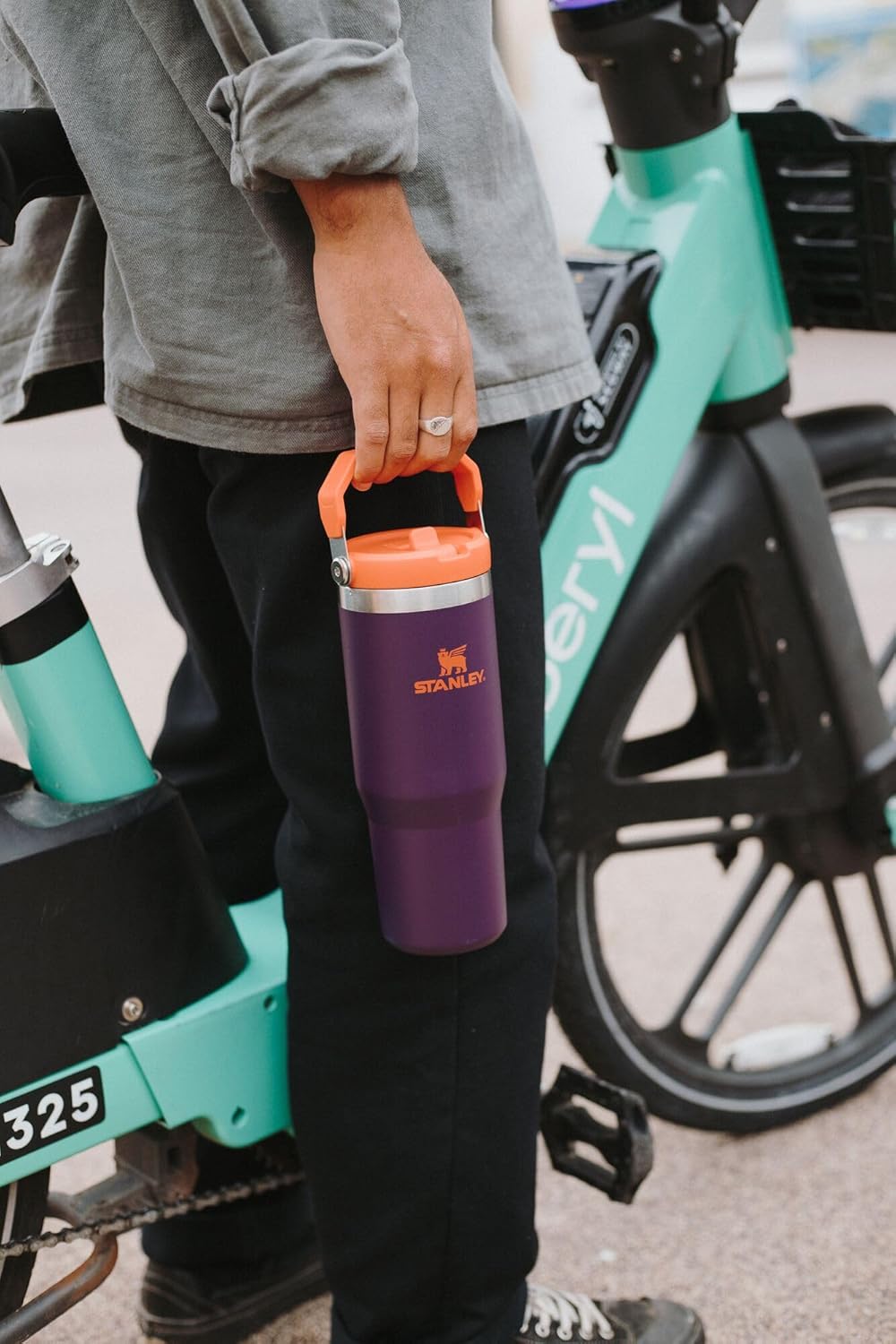STANLEY IceFlow 2.0 Tumbler - 40 oz Insulated Water Bottle with Flip Straw & Handle | Twilight Color