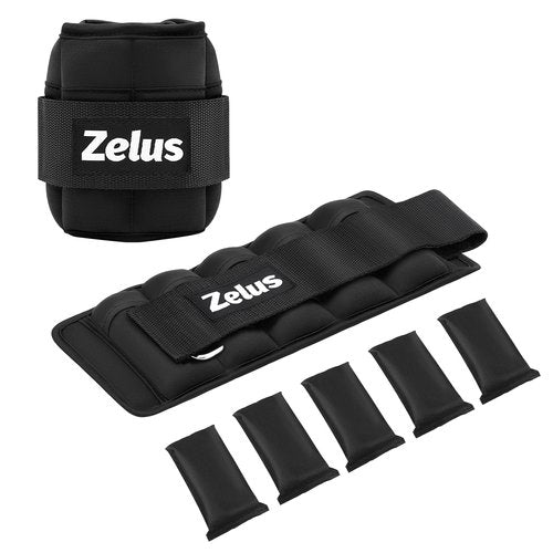 ankle weight, Weighted Ankle Weight Set with Removable Sandbags, 0.2-4 lb per Ankle Strap for Gym Yoga Jogging Walking（Midnight）