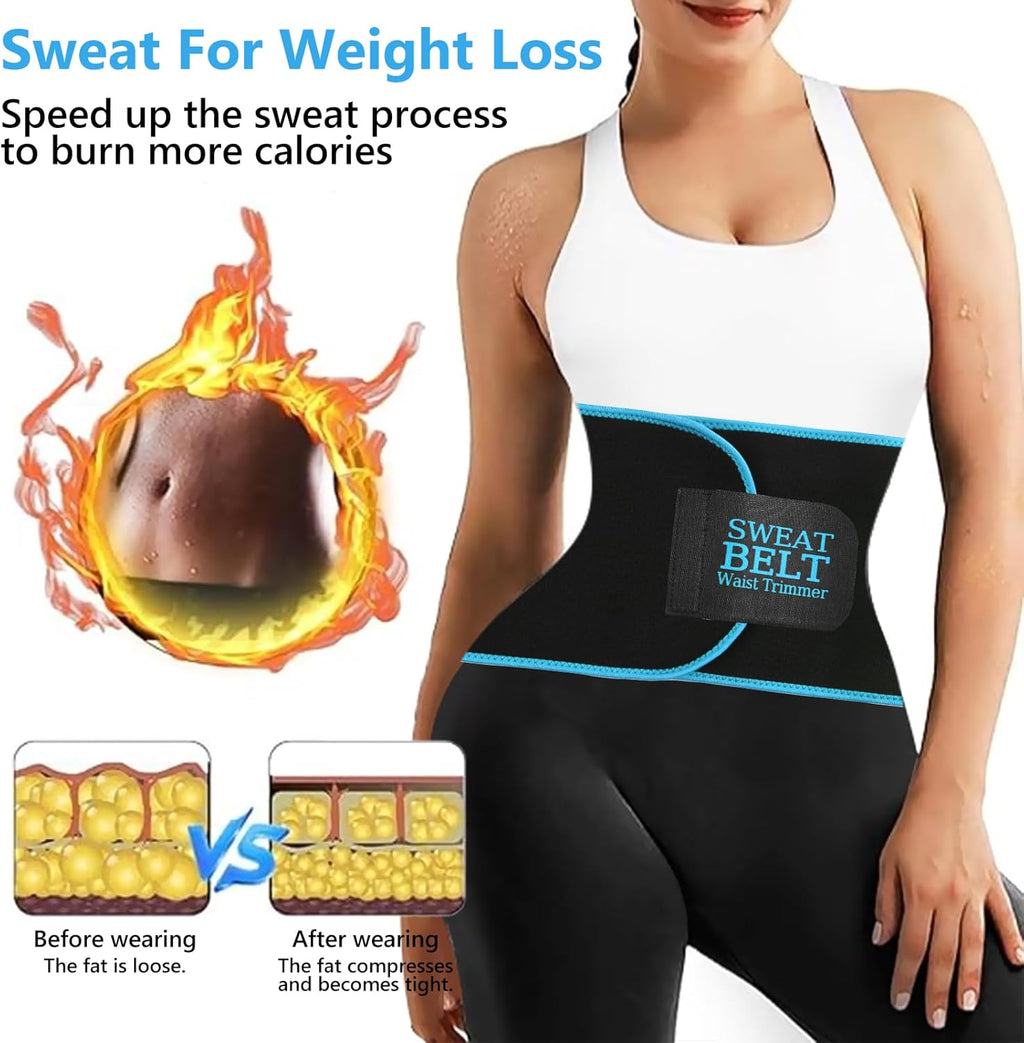 Skiennix Waist Trainer for Women - Effective Lower Belly Fat Reduction | Sweat Band Body Shaper