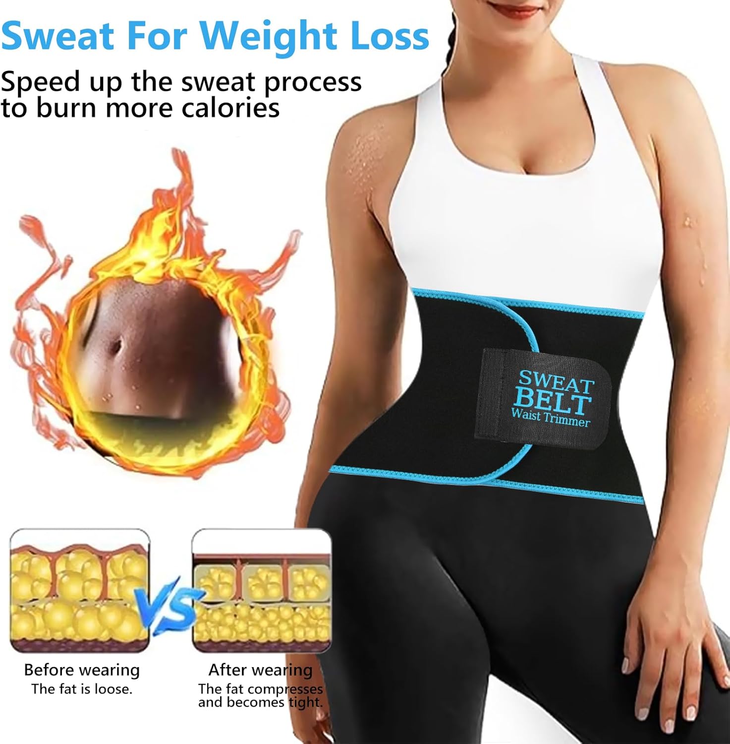 Skiennix Waist Trainer for Women - Effective Lower Belly Fat Reduction | Sweat Band Body Shaper