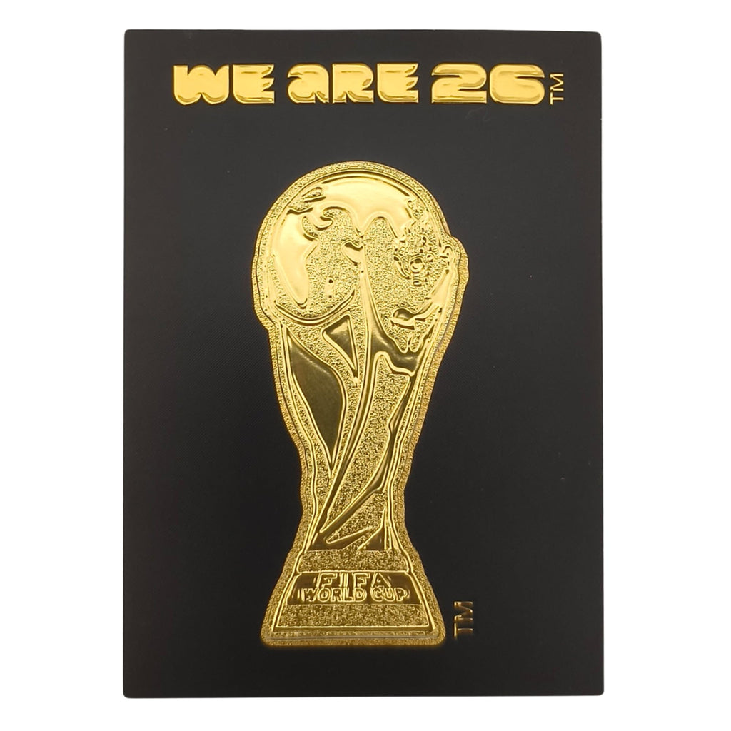 Official FIFA World Cup 2026 Edition 2.75 in. Vinyl 2D Embossed FIFA Trophy Sticker & 2.75 inch long WE ARE 26 Sticker- Limited in Production Collector’s -Perfect for Notebooks, Water Bottles, Laptops