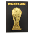 Official FIFA World Cup 2026 Edition 2.75 in. Vinyl 2D Embossed FIFA Trophy Sticker & 2.75 inch long WE ARE 26 Sticker- Limited in Production Collector’s -Perfect for Notebooks, Water Bottles, Laptops