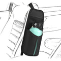 Linkidea Car Seat Side Organizer - Compatible with Yeti Rambler & Hydro Flask Bottles, Hanging Bag for Large Bottles, Black