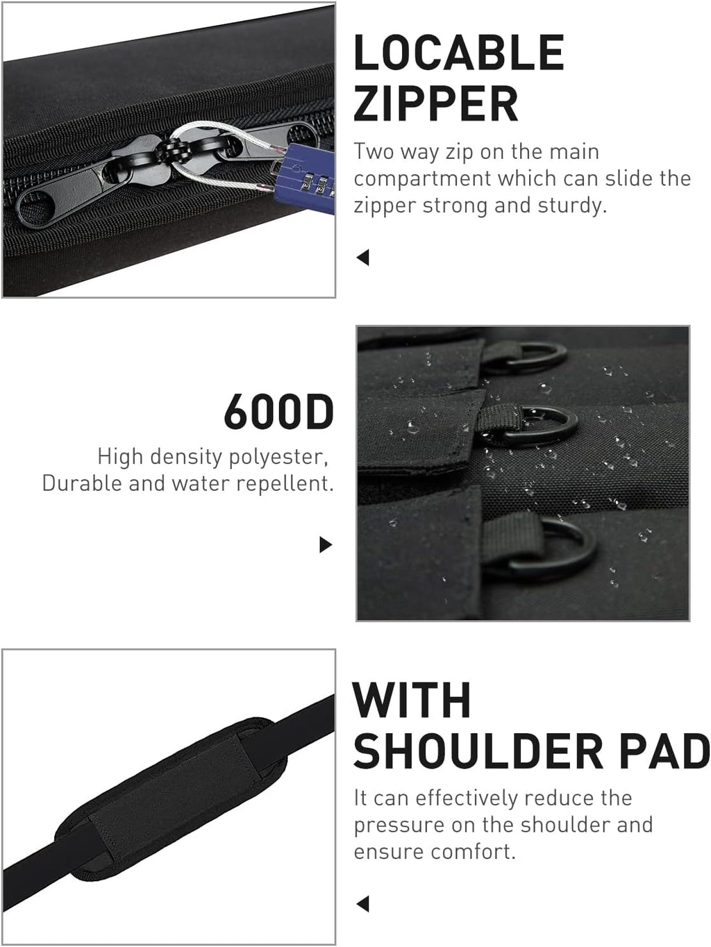 Skiennix Soft Rifle Case - Heavy Duty Scoped Range Gun Bag with 5 Pouches | Black 34 Inch