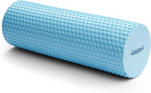 GolgiStim Foam Massage Roller - 11.8 Inch Light Blue Trigger Point Tool for Deep Tissue Recovery