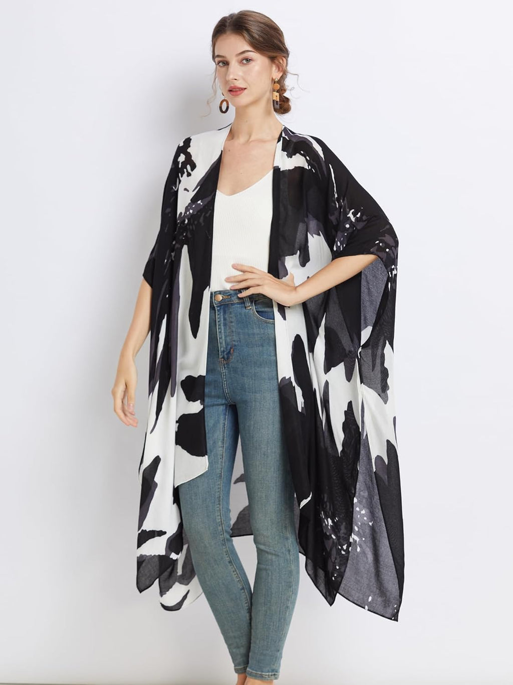 Skiennix Lightweight Boho Kimono - Casual Swimsuit Cover-Up for Women | Perfect for Summer