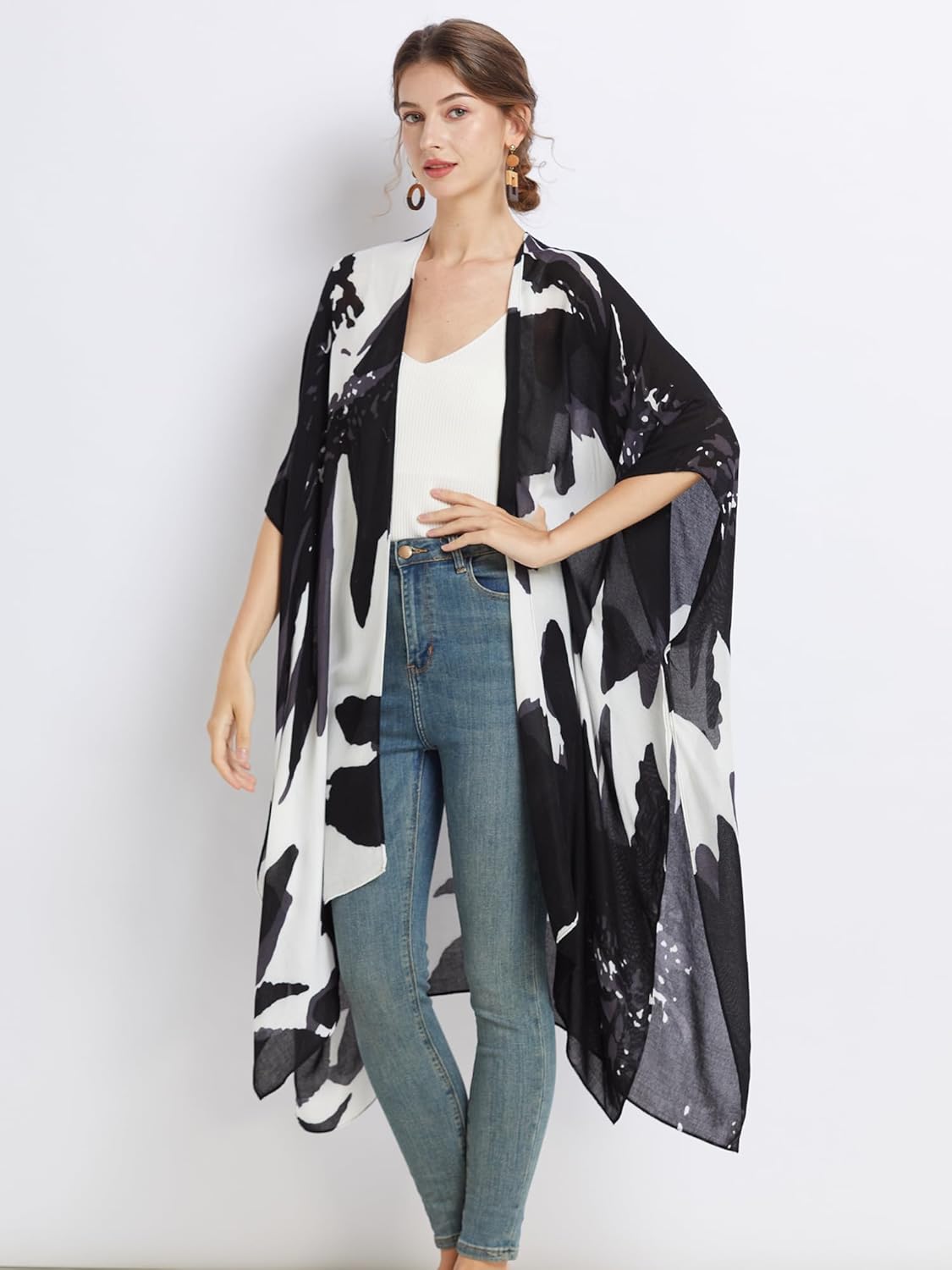 Skiennix Lightweight Boho Kimono - Casual Swimsuit Cover-Up for Women | Perfect for Summer
