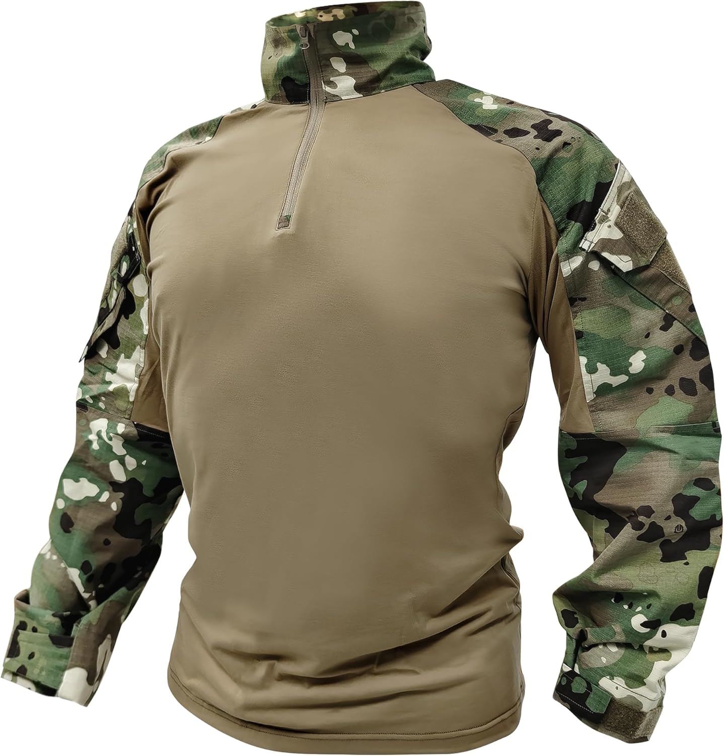Skiennix Tactical Shirt - G3 Camo Long Sleeve Combat Shirt with Pockets | 1/4 Zip Design