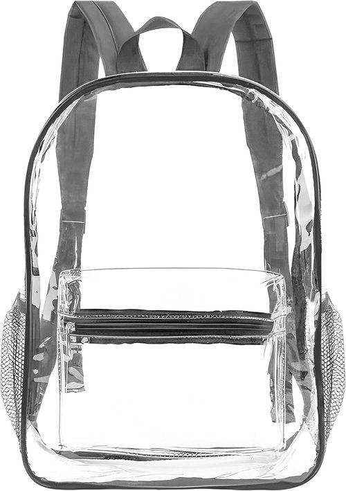 Clear Backpack by [Brand Name] - Transparent Design for Travel, Sports & School | Stadium Approved