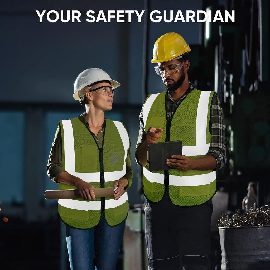 TICONN High Visibility Reflective Safety Vest - Class II Mesh for Men & Women | ANSI Compliant