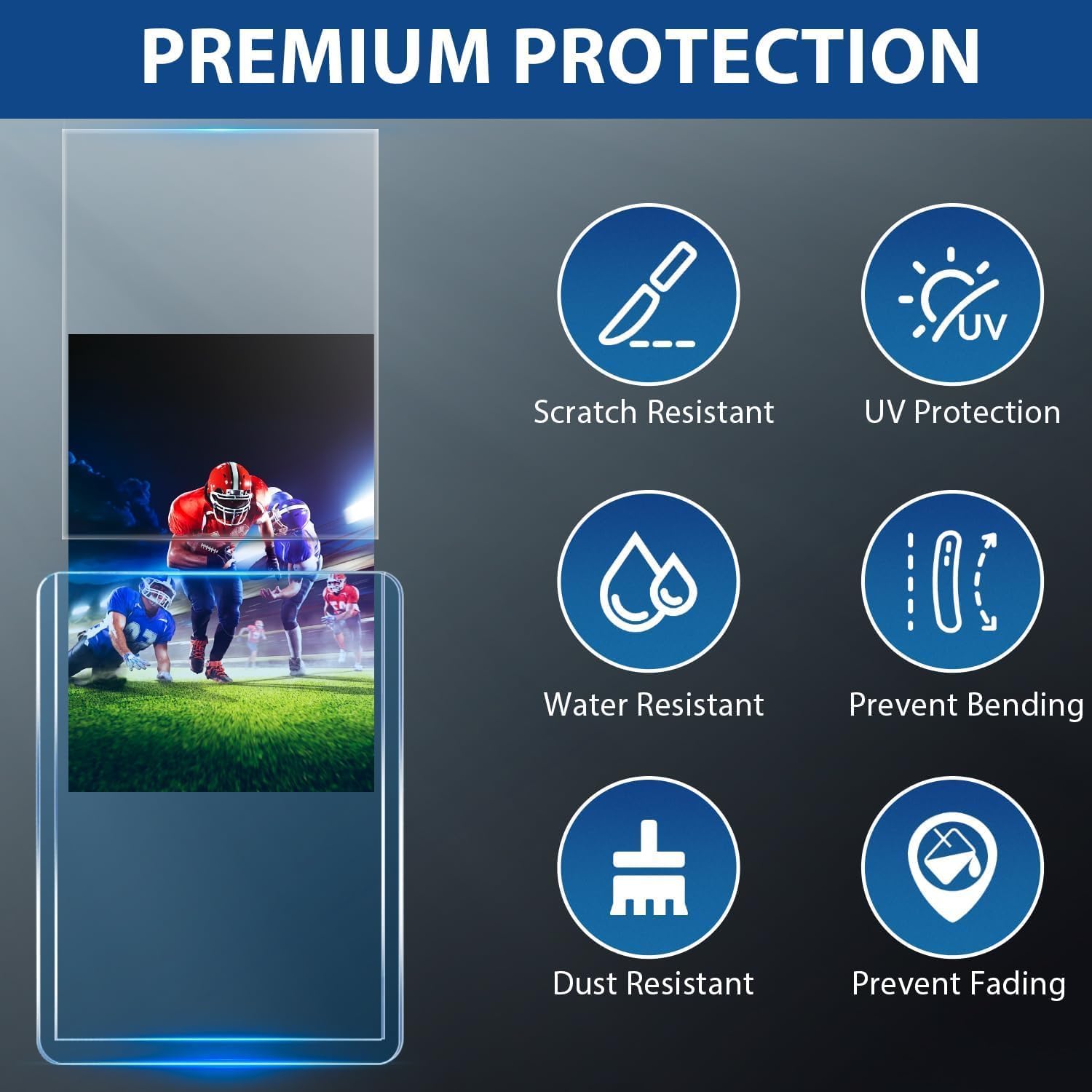 Skiennix Premium Baseball Card Sleeves - 200 Hard Plastic Protectors for Trading Cards | 3"x 4" Size