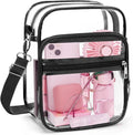 Blvornl Clear Crossbody Bag - Adjustable Shoulder Strap, Stadium Approved PVC Messenger Bag