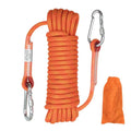 HAIY Climbing Rope, 10mm Static Rock Climbing Cord, High Strength Rope, Safety Rope for Escape, Fire Rescue, Dock Anchor, Ice Climbing (Orange, 32ft)