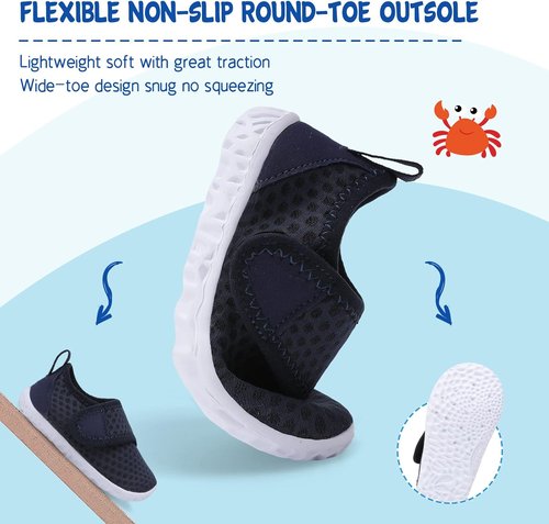 LeIsfIt Toddler Water Shoes - Breathable Quick-Dry Aqua Socks for Kids | Perfect for Beach & Pool Fun