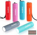 EverBrite Mini Flashlight Set - 6 Multicolor 1W LED Lights with Lanyard | Perfect for Camping & Emergencies