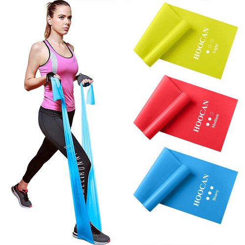 Hoocan Resistance Band for Working Out Exercise Bands Workout Stretch Bands Elastic Bands for Exercise with 3 Resistance Levels