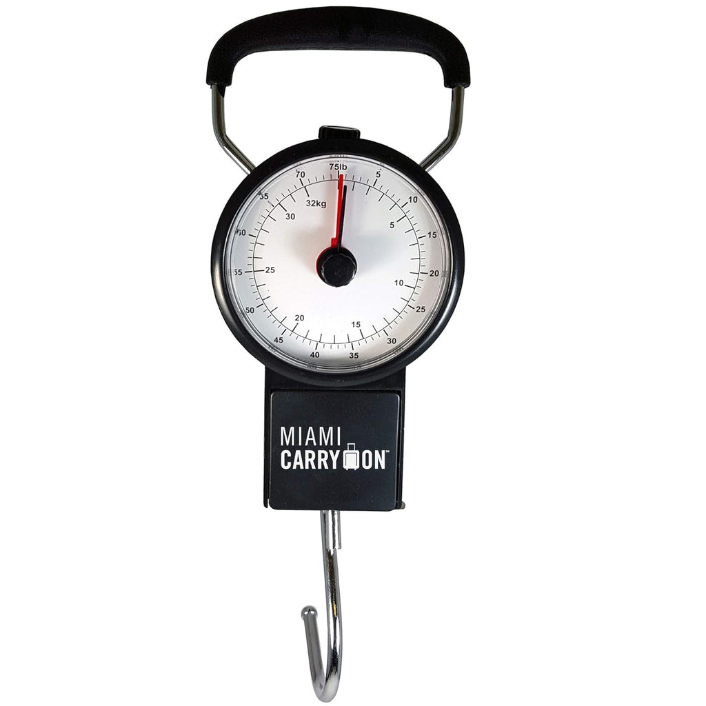 Skiennix Mechanical Luggage Scale - Accurate Weighing Up to 75 Pounds with Built-In Tape Measure