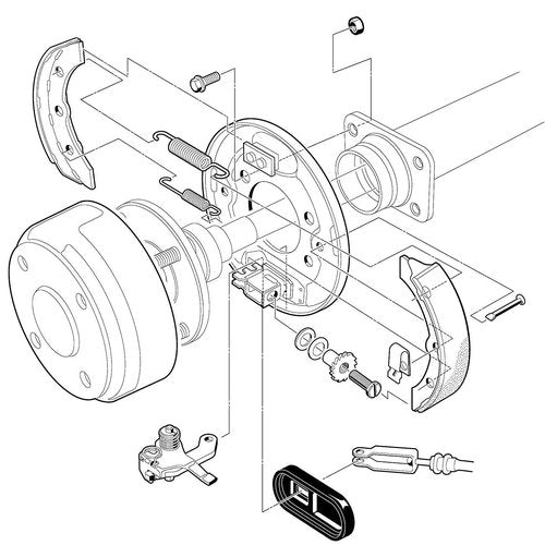 10L0L Golf Cart Brake Shoes and Spring Kit for Club Car DS 1995-up, Precedent 2004-up, EZGO 1986.5-1995, Yamaha G1 G2 G8 G9, Replace 101823201 1011463 23364G1 27249G01