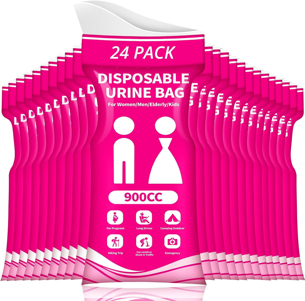 Skiennix Disposable Urine Bag - 900ML Portable Pee Bags for Travel | 12 PCS for Emergency Use