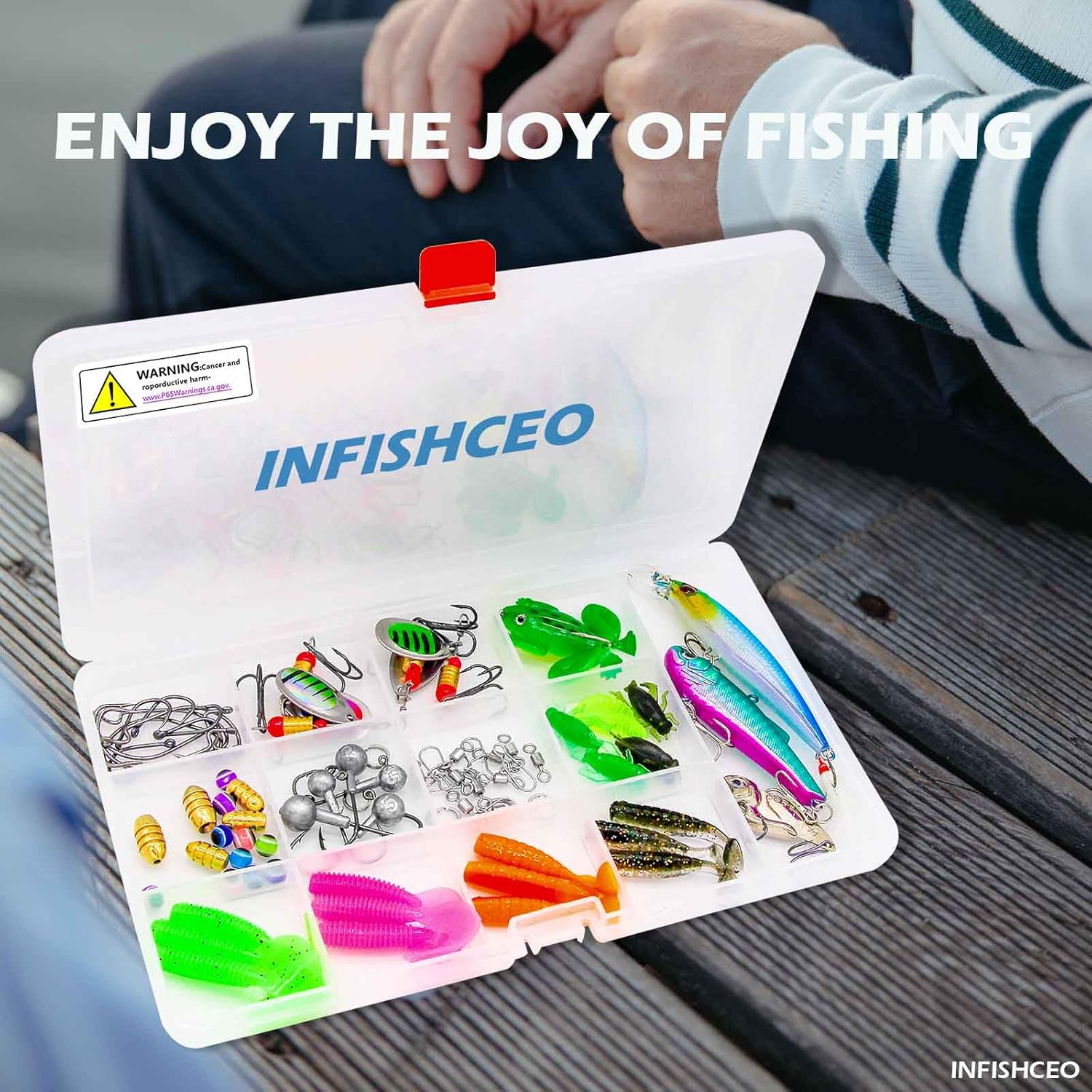 Skiennix Fishing Lure Tackle Set - Complete Kit for Saltwater & Freshwater Bass Fishing | Includes Jig Hooks, Spoon Lures & More
