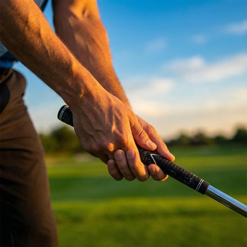 OHiZVZV 1 Piece Golf Swing Trainer, Retractable Training Aid, Ideal for Golf Practice, Golf Grip Trainer for Men, Enhancing Swing Skills