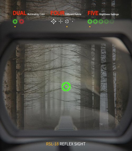Feyachi Reflex Sight - 4 Reticle Red & Green Dot Optics with Laser Sight for Picatinny Rails