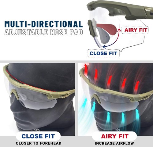 HTS HUNTERSKY Tactical Shooting Glasses - ANSI Z87+ Certified UV400 Protection | Durable Eyewear