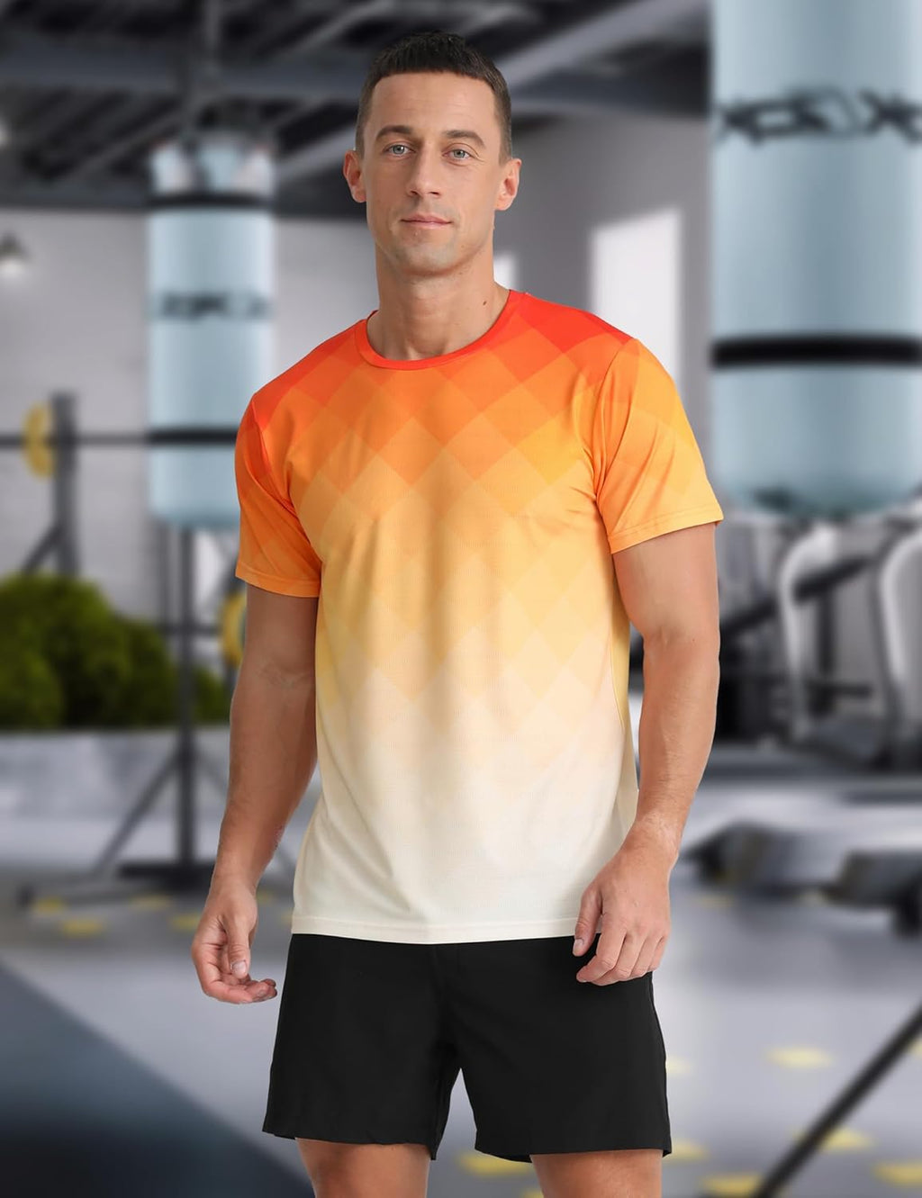 Skiennix Men's Athletic T-Shirt - Quick Dry Performance Gym Shirt for Running | Short Sleeve Tops