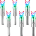 Skiennix 6PCS Lighted Nocks - .300/7.62mm Inside Diameter LED Arrow Nocks for Archery Hunting