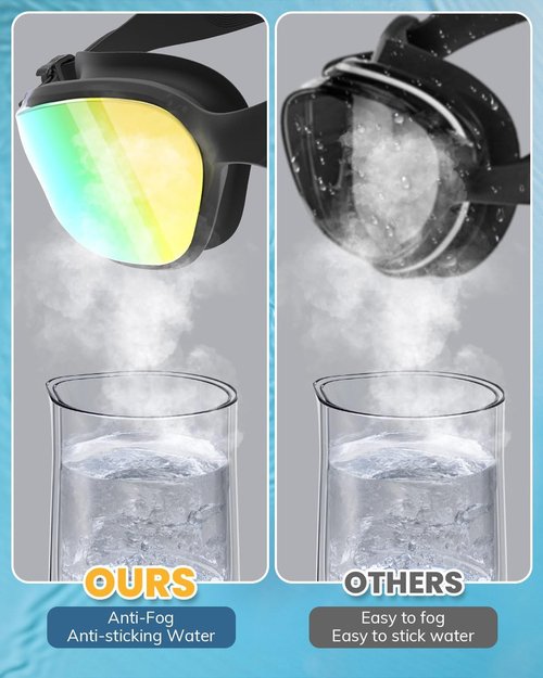 MOXTOYU Swimming Goggles - Professional Anti-Fog, UV Protection | 2-Pack for Adults & Youth