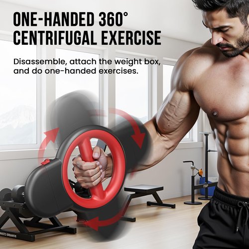 Funray Rotator Burn Machine, 3-in-1 Multi-Functional Arm Exerciser: Chest Expansion, 360° Forearm Rotation, One-Handed Centrifugal Exercise,Ideal for upper body strength training at home and gyms