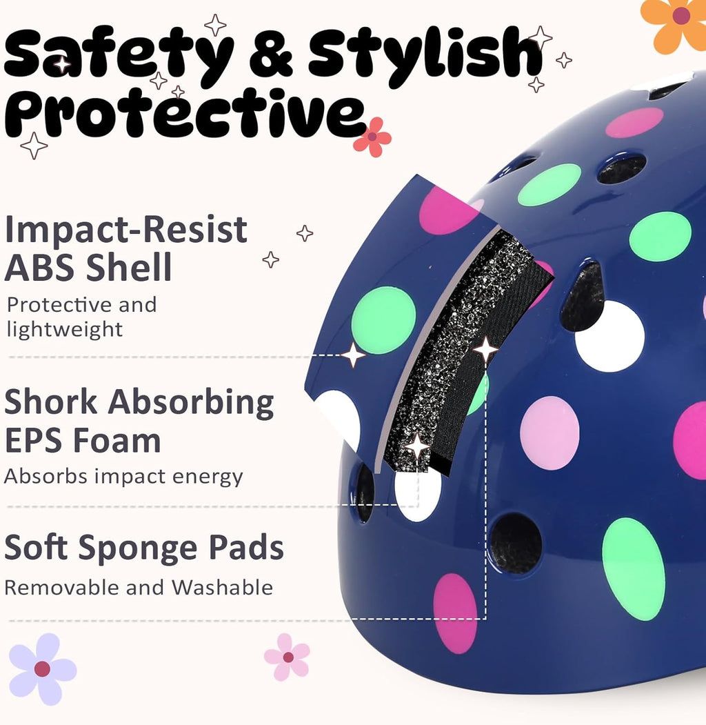 Skiennix Kids Toddler Bike Helmet - Adjustable Multi-Sport Safety Gear for Boys & Girls | Infant to Children