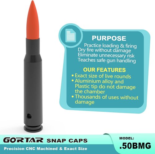 GORTAR Snap Caps - Training Dummy Rounds for Safe Loading & Firing | Realistic Weight