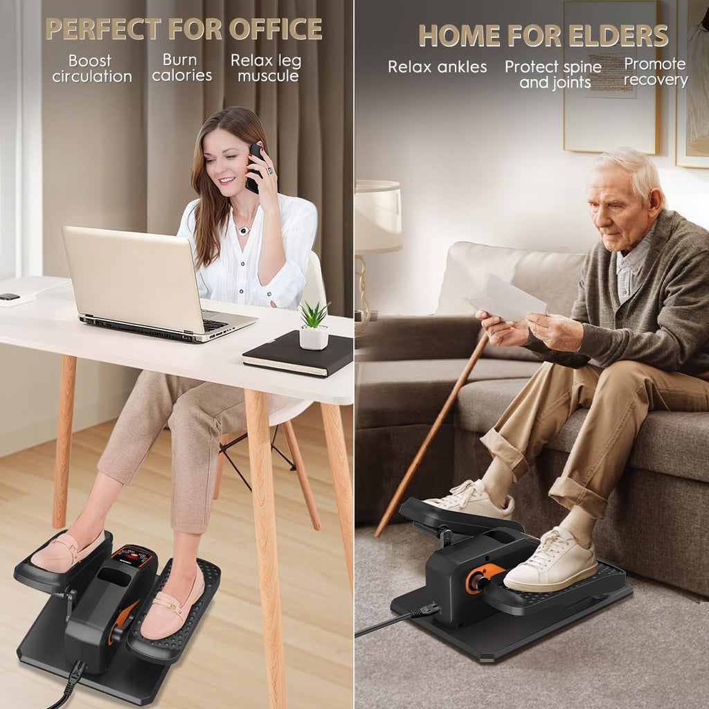 Under Desk Elliptical Machine by As Seen on TV - Quiet, Portable Exerciser with 15 Speeds & Remote Control