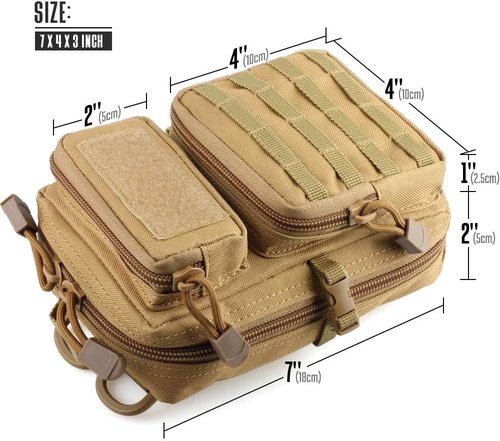 LIVANS Tactical Molle Utility Pouch - Versatile EDC Tool Holder | Compact Medical IFAK Pack