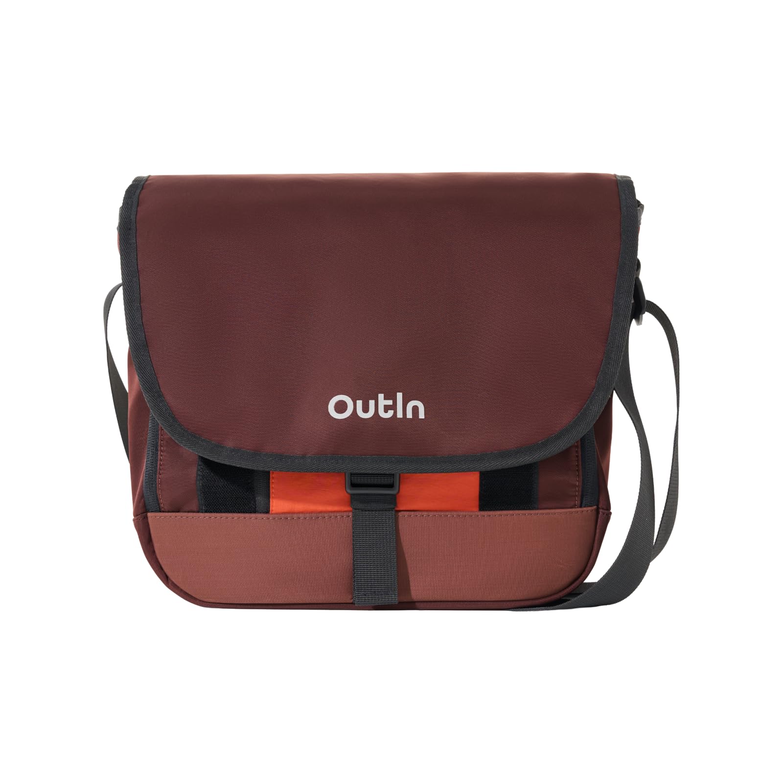 Flex Messenger Shoulder Bag, Nylon Crossbody Travel Bag for Women Men, Compatible Mino, Nano & Fino, Brown
