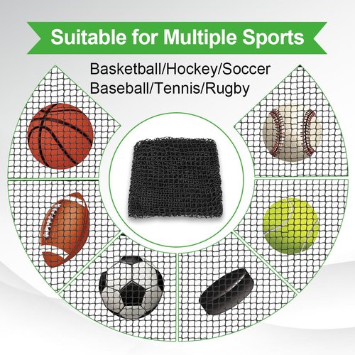 LAKNUAL Golf Practice Netting, 12X12ft Golf Hitting Hanging Kit, Sports Practice Barrier Net for Backyard and Garage, Indoor/Outdoor DIY Sports Netting for Baseball, Hockey, Soccer