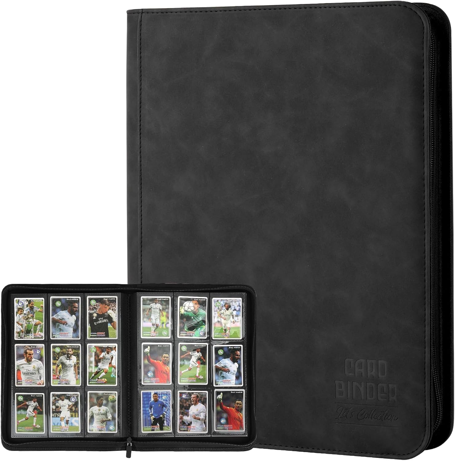 Trading Card Binder - Premium 9 Pocket PU Collection Album | 540 Pocket for MTG, TCG & Sports Cards (Black)