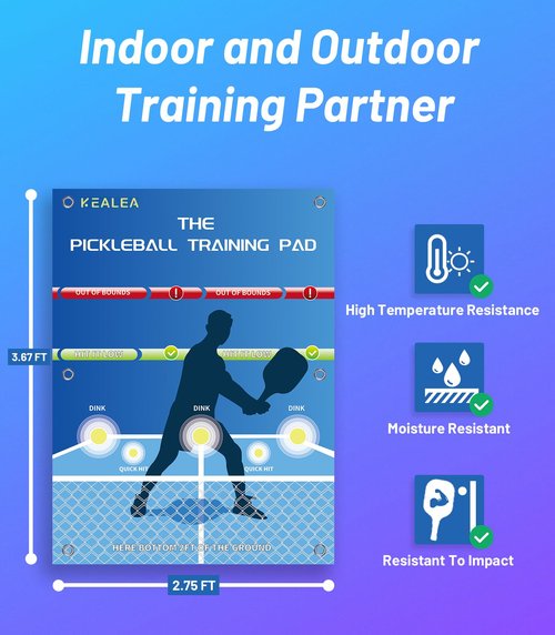 KEALEA Pickleball Training Aids Dink Pad, Practice Pickleball Skill for Indoor and Outdoor Training Court