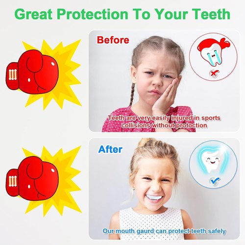 MENOLY Kids Mouth Guard - BPA Free Toddler Protection with Portable Case | Ideal for Sports Like Football, Basketball, MMA, and More