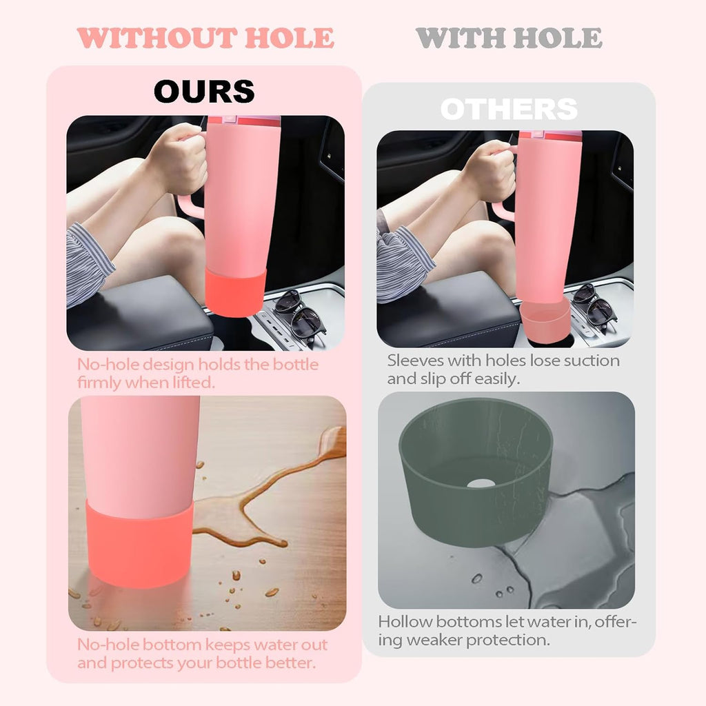 Owala Silicone Boot | Non-Slip, Scratch-Resistant Stability Enhancer for 30oz & 40oz Bottles - 12 Colors Available (Angel Food Cake Red)