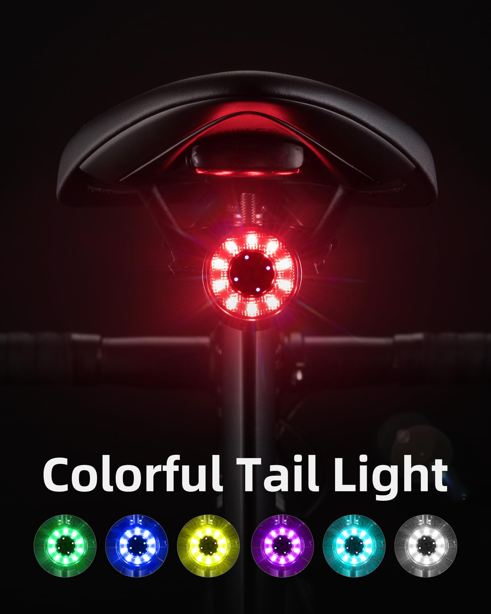 ROCKBROS Bike Tail Light, Rear Bike Light, 5 Modes, Type-C Rechargeable, 1oz Lightweight, IPX5, Aluminum Alloy Bike Taillight for Night Riding