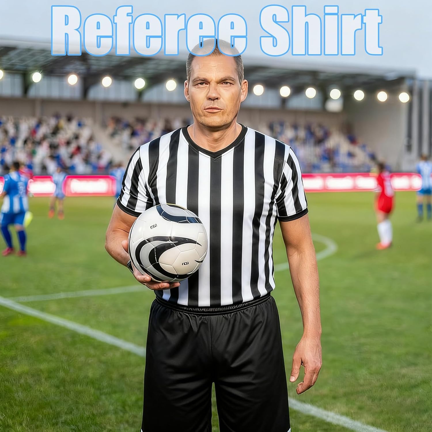 Skiennix Basketball Referee Shirt - V-Neck Short Sleeve for Men & Women | Comfortable Fit